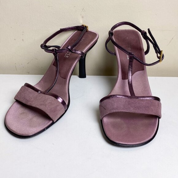 Kenneth Cole Dusty Purple Pink Suede Kitten Heels womens 6.5 - Picture 1 of 10